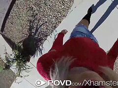 POVD blonde hoe Picked Up & Fucked After school