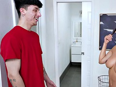 Grosse titten, Blasen, Braunhaarige, Hardcore, Realität, Rasiert, Dusche, Titten
