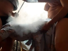 My girl and I persuaded our neighbor to have a threesome - Lesbian Illusion Girls