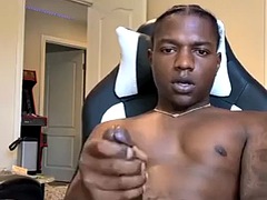 Enthousiasteling, Grote lul, Zwart, Sperma shot, Zwart, Handbeurt, Gezichtspunt, Alleen