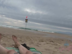 Leie, Bikini, Blondine, Flashen, Freundin, Muschi, Dürr, Titten