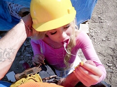 ブロンド, フェラチオ, なめる, アウトドア, ハメ撮り, ティーン