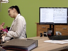 Vorstellungsgespräch, Tussi, Blasen, Braunhaarige, Europäisch, Brille, Geld, Jungendliche (18+)