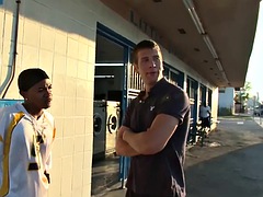 In den arsch, Grosser schwanz, Schwarz, Blasen, Schwarz, Schwul, Interrassisch