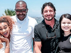 Любители, Спальня, Большой член, Минет, Брюнетки, Межрасовый секс, Натуральные сиськи, Тощие