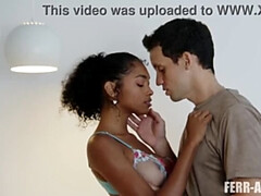 Verga grande, Tetas grandes, Ébano, Interracial, Lencería, Coño, Sexo fuerte, Afeitado