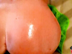 フェラチオ, 茶髪の, イく瞬間, バック, キッチン, オイル, 剃毛, オッパイの