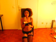 Leie, Schwarz, Dildo, Schwarz, Hd, Muschi, Solo, Spielzeuge