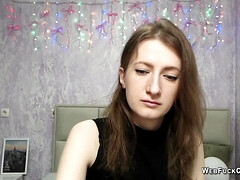 18 jaar, Enthousiasteling, Lieveling, Bruinharig, Huisgemaakt, Alleen, Tiener, Webcamera