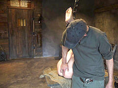 緊縛, マスク, 小柄, 奴隷, スパンキング