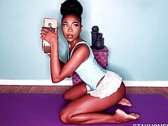 Noir ébène, Doigter, Lesbienne, Lingerie, Masturbation, Dénudage, Jouets, Webcam