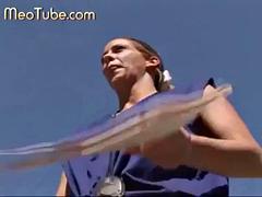 レズビアン, なめる, シャワー