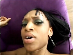 お尻, 黒人, 茶髪の, 口内発射, チン, 黒人, ハードコア, Hd