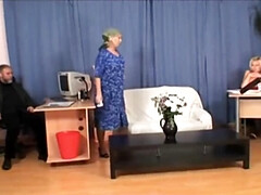 18 ans, Blonde, Mignonne, Faciale, Femelle, Bureau, Adolescente, Plan cul à trois