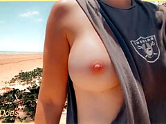 Leie, Flashen, Hd, Milf, Öffentlich, Titten, Spanner, Ehefrau