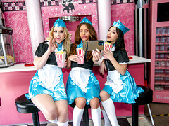 Chica, Mamada, Cuadrupleta, Sexo duro