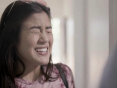Asian stepdaughter teen having a little wet accident