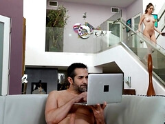 Blond, Bruinharig, Diep in de keel, Hondjeshouding, Handbeurt, Moeder die ik wil neuken, Tiener, Trio