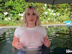18 años, Tetas grandes, Rubia, Mamada, Sexo duro, Al aire libre, Pov, Adolescente