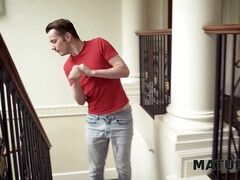 British blonde MILF with big ass takes on a big hard cock in HD porn