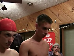 素人, アナル, フェラチオ, 学生寮, ゲイ, グループ, フェラする, 三人