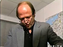 Amateur, Anal, Blonde, Français, Bureau, Plan cul à trois