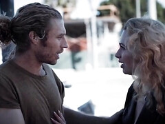 Grote lul, Blond, Pijpbeurt, Diep in de keel, Dominatie, Vrouw, Zoenen, Tieten likken