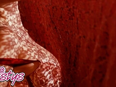 Braunhaarige, Frau, Fingern, Wichsen, Masturbation, Natürlichen titten, Solo, Sohn