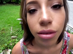 Sucer une bite, Hard, De plein air, Pov, Public, Chatte, Adolescente, Nénés