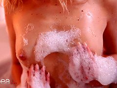 Cunnilingus, Europeo, Besar, Lesbiana, Lamidas, Orgasmo, Coño, Mojado