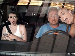 デカパイ, ブロンド, バック, 公共