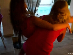 Anal, Blonde, Sucer une bite, Groupe, Hd, Lesbienne, De plein air