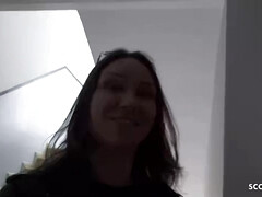 GERMAN SCOUT - Skinny cougar Assfucking Casting