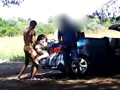 18 jahre, Blasen, Braunhaarige, Auto, Im freien, Öffentlich, Spanisch, Jungendliche (18+)