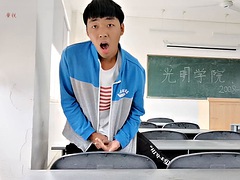 デカチン, 中国人, 大学生, ゲイ, ハードコア, オナニー, 一人, ティーン