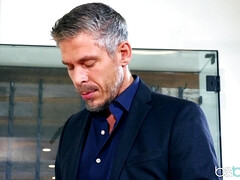 Pijpbeurt, Gebondenheid, Bruinharig, Bedriegen, Europees, Handbeurt, Kut duiken, Kort haar