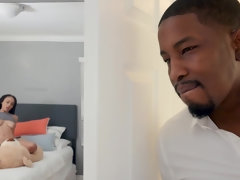 Dormitorio, Negro, Hija, Estilo perrito, Ébano, Peludo, Hd, Tetas naturales