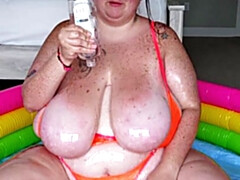 Grosser arsch, Braunhaarige, Verrückt, Fetisch, Masturbation, Mutti, Öl, Muschi