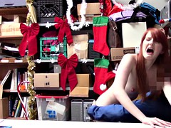 Redhead Thief Krystal Orchid Bend Over For Frisking