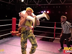 Ella Hughes And Marc Rose - Teen 18+ Machine Vs Bulldozer In Wild And Crazy Wrestling