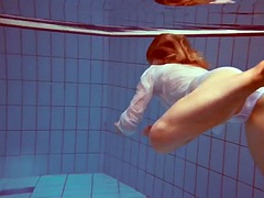 美女, デカパイ, フェティッシュ, 彼女, ポルノスター, 一人, オッパイの, 水中