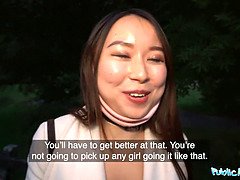 Sucer une bite, Brunette brune, Chinoise, Marrant, De plein air, Pov, Réalité, Criant