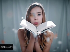 Sensual small-tit chick Haley Reed looks great with a big dick inside