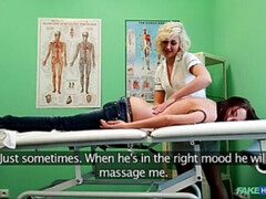 素人, 医者, 指いじり, なめる, マッサージ, 看護婦, オフィス, ユニフォーム