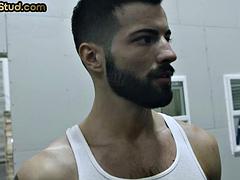 Lamer culo, Mamada, Gay, Músculo, Al aire libre, Nalgadas, Trio