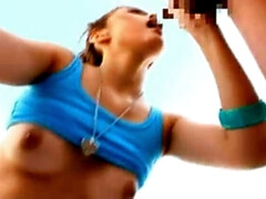 Aziatisch, Pijpbeurt, Sperma shot, Handbeurt, Japaans, Buiten