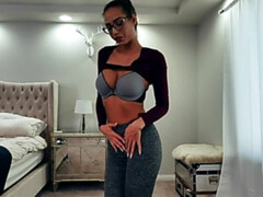 素人, お尻, デカパイ, ディルド, ラティーナ, オマンコ, 一人, おもちゃ