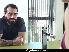 Brunette brune, Tir de sperme, En levrette, Hd, Fille latino, Domestique, Monstre, Rasée