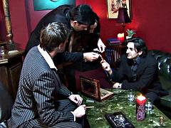 Brunette Claudia Adams Takes Anal Double Penetration Gangbang