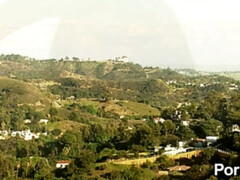 Grosse titten, Blondine, Braunhaarige, Lesbisch, Lecken, Realität, Sauna, Titten